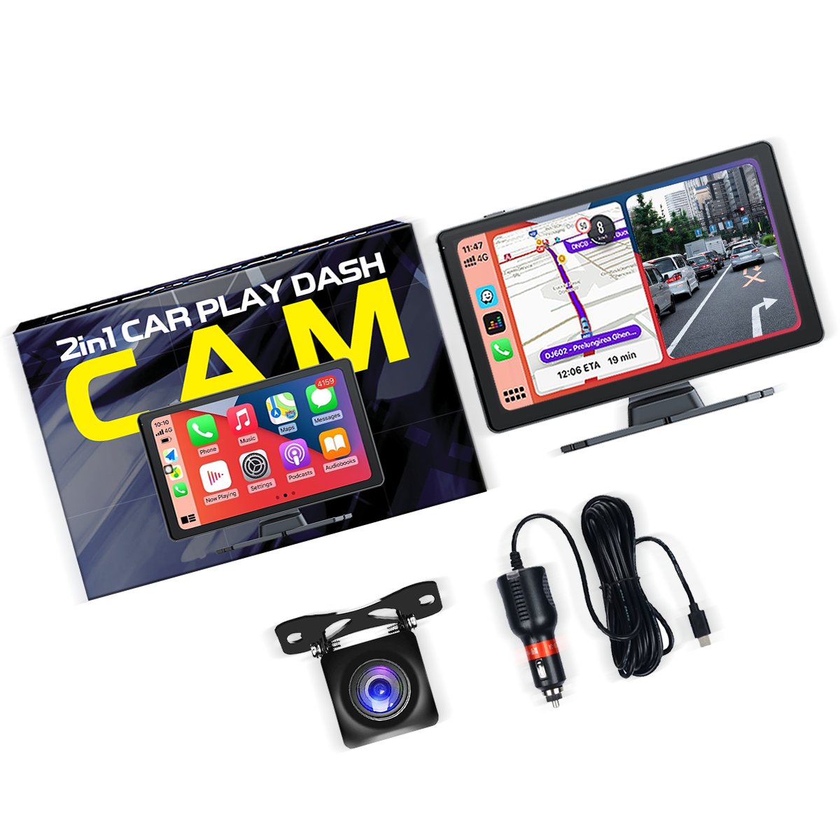 Smart Car Play Dash Cam 9"