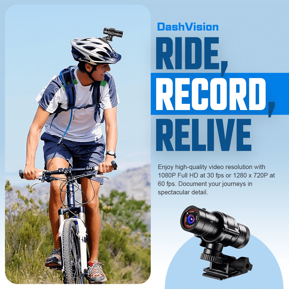 Dashcam Action (For Cyclists & Motorbikes) | Dash Vision DP2