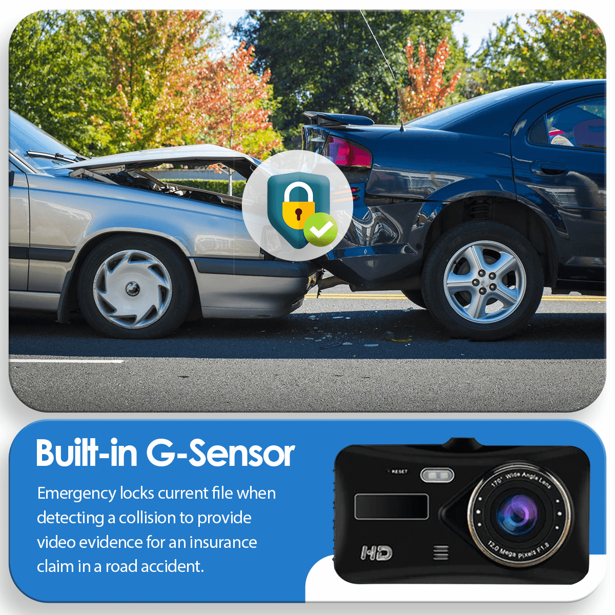 Dashcam Pro (Front & Rear) *Best Seller* 1080p | Dash Vision DP10